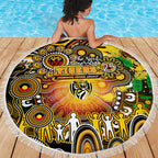 NAIDOC Week 2025 Tiger Football Beach Blanket Aboriginal Dot Painting