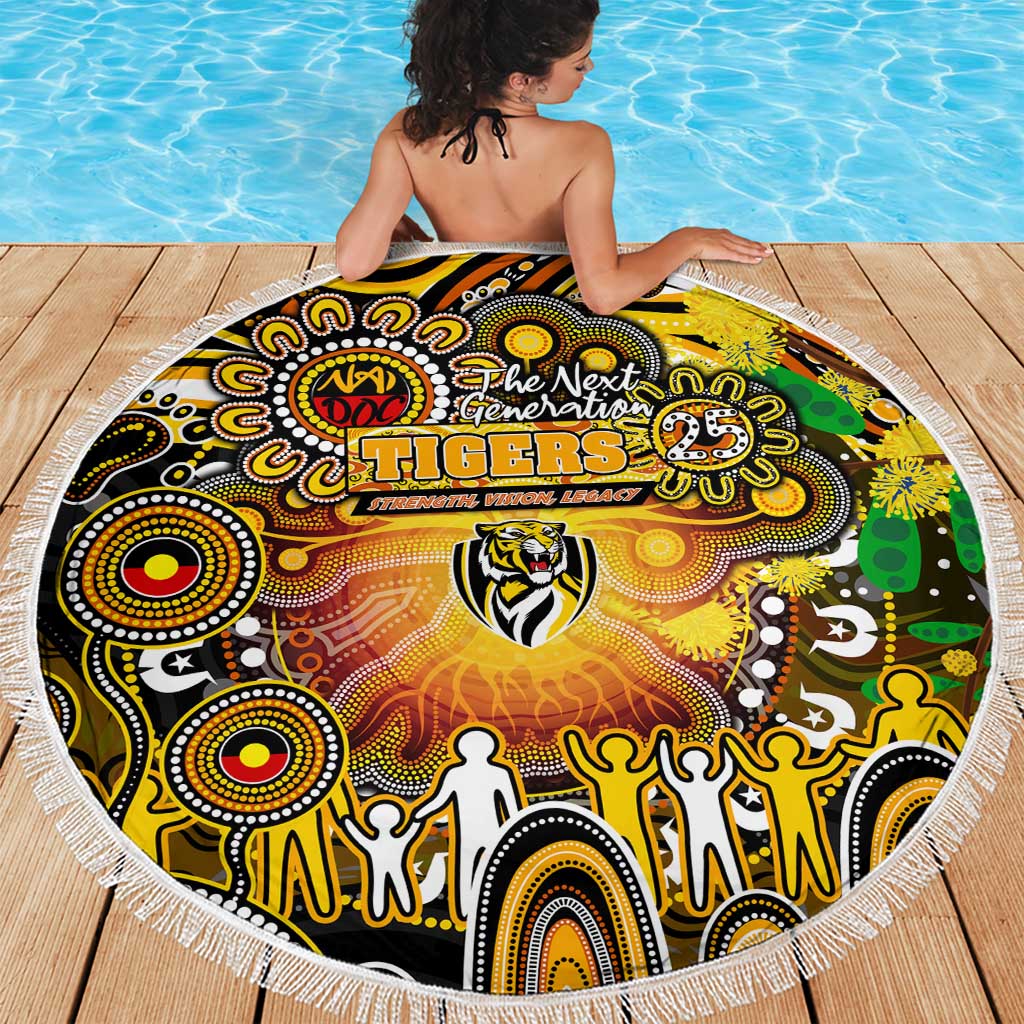 NAIDOC Week 2025 Tiger Football Beach Blanket Aboriginal Dot Painting