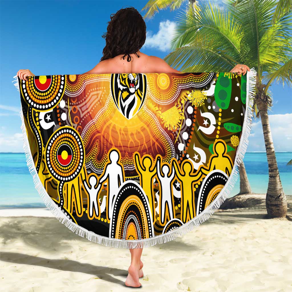 NAIDOC Week 2025 Tiger Football Beach Blanket Aboriginal Dot Painting