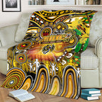NAIDOC Week 2025 Tiger Football Blanket Aboriginal Dot Painting