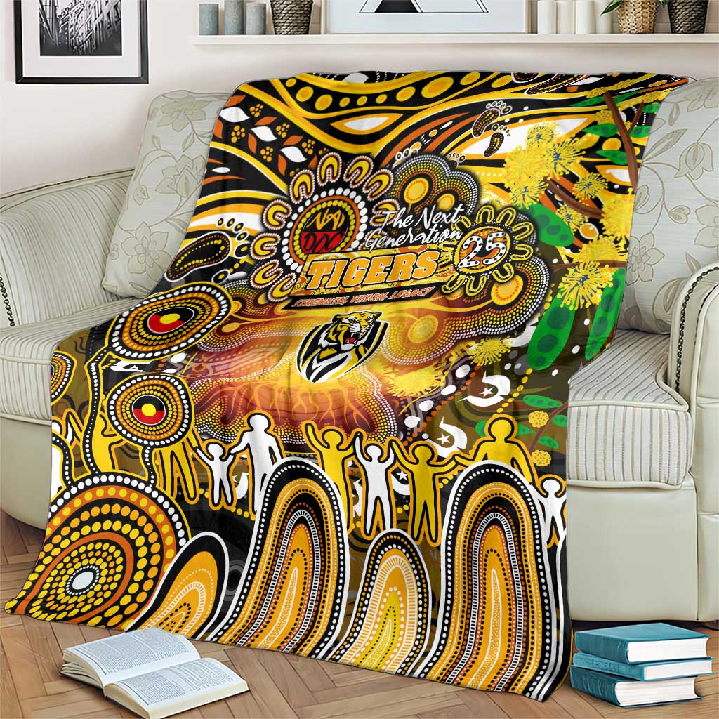 NAIDOC Week 2025 Tiger Football Blanket Aboriginal Dot Painting