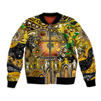 Personalised NAIDOC Week 2025 Tiger Football Bomber Jacket Aboriginal Dot Painting