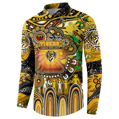 Personalised NAIDOC Week 2025 Tiger Football Button Sweatshirt Aboriginal Dot Painting