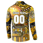 Personalised NAIDOC Week 2025 Tiger Football Button Sweatshirt Aboriginal Dot Painting