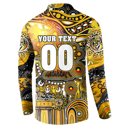 Personalised NAIDOC Week 2025 Tiger Football Button Sweatshirt Aboriginal Dot Painting