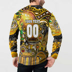 Personalised NAIDOC Week 2025 Tiger Football Button Sweatshirt Aboriginal Dot Painting