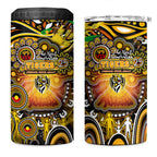 NAIDOC Week 2025 Tiger Football 4 in 1 Can Cooler Tumbler Aboriginal Dot Painting