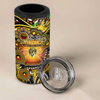 NAIDOC Week 2025 Tiger Football 4 in 1 Can Cooler Tumbler Aboriginal Dot Painting