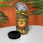 NAIDOC Week 2025 Tiger Football 4 in 1 Can Cooler Tumbler Aboriginal Dot Painting