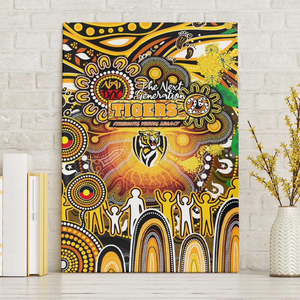 NAIDOC Week 2025 Tiger Football Canvas Wall Art Aboriginal Dot Painting