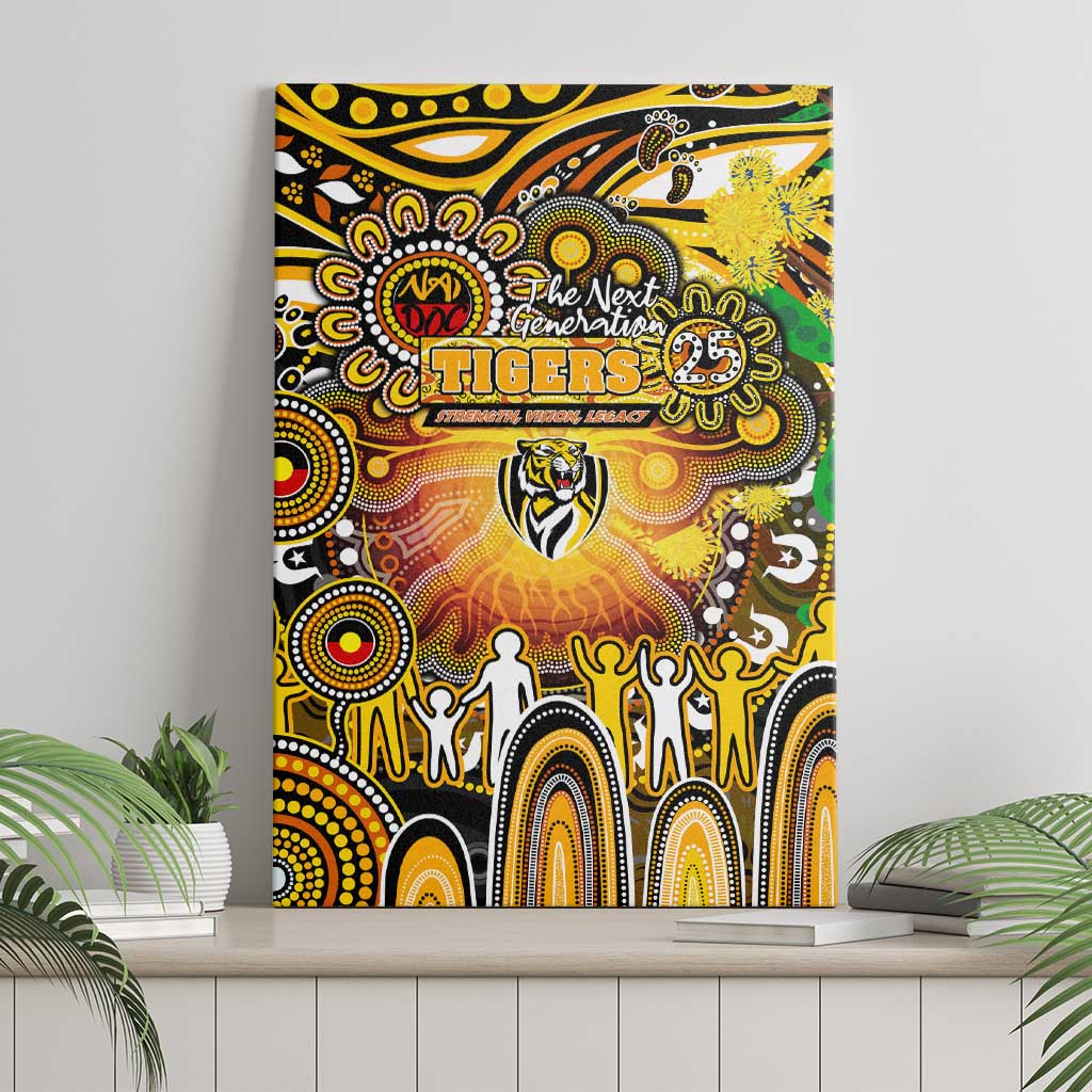 NAIDOC Week 2025 Tiger Football Canvas Wall Art Aboriginal Dot Painting