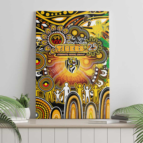NAIDOC Week 2025 Tiger Football Canvas Wall Art Aboriginal Dot Painting