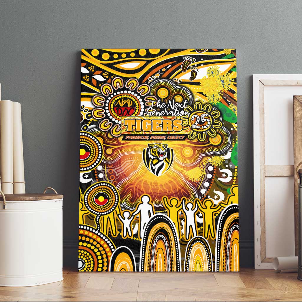 NAIDOC Week 2025 Tiger Football Canvas Wall Art Aboriginal Dot Painting