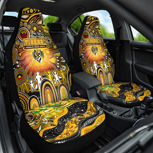 NAIDOC Week 2025 Tiger Football Car Seat Cover Aboriginal Dot Painting