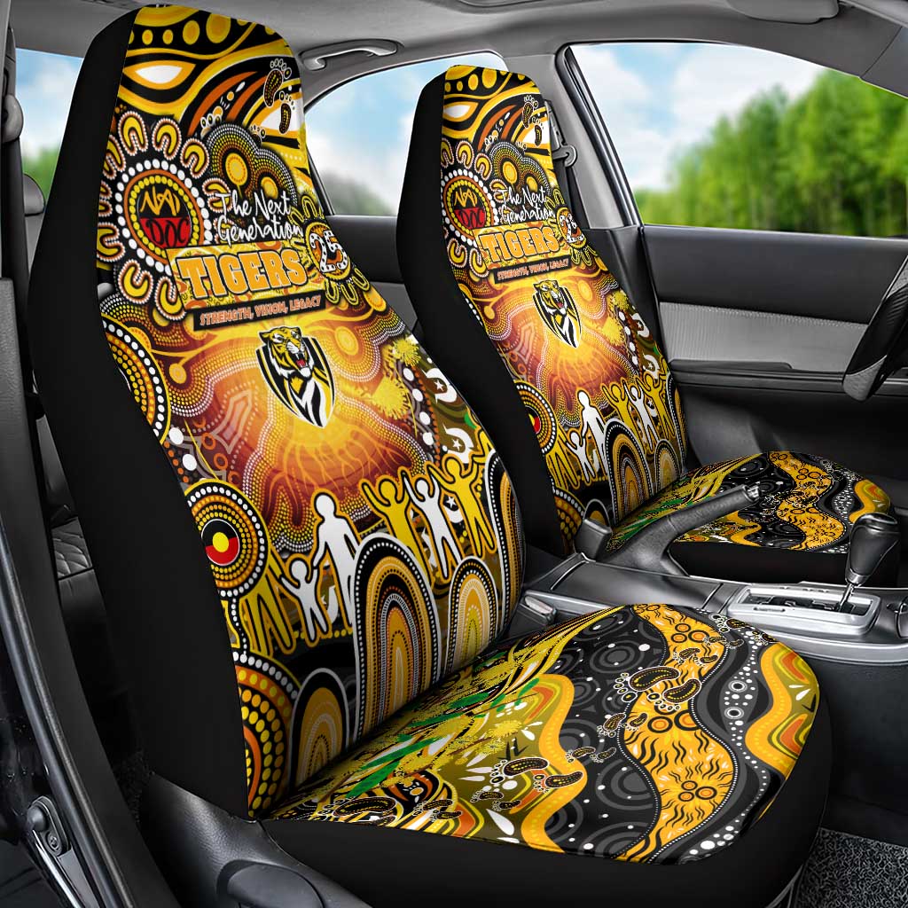 NAIDOC Week 2025 Tiger Football Car Seat Cover Aboriginal Dot Painting