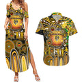 Personalised NAIDOC Week 2025 Tiger Football Couples Matching Summer Maxi Dress and Hawaiian Shirt Aboriginal Dot Painting