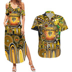 Personalised NAIDOC Week 2025 Tiger Football Couples Matching Summer Maxi Dress and Hawaiian Shirt Aboriginal Dot Painting