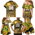 Personalised NAIDOC Week 2025 Tiger Football Family Matching Mermaid Dress and Hawaiian Shirt Aboriginal Dot Painting