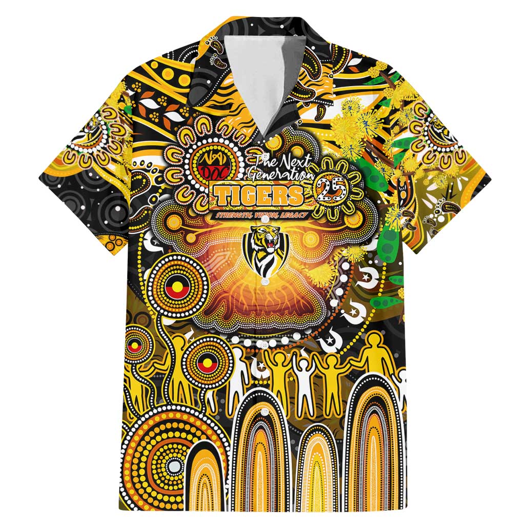 Personalised NAIDOC Week 2025 Tiger Football Family Matching Mermaid Dress and Hawaiian Shirt Aboriginal Dot Painting