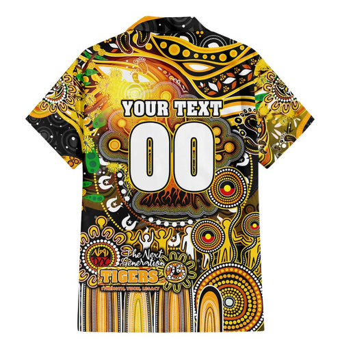 Personalised NAIDOC Week 2025 Tiger Football Family Matching Mermaid Dress and Hawaiian Shirt Aboriginal Dot Painting