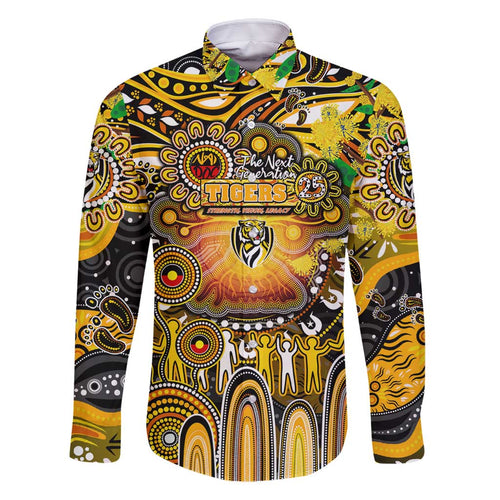 Personalised NAIDOC Week 2025 Tiger Football Family Matching Mermaid Dress and Hawaiian Shirt Aboriginal Dot Painting