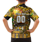 Personalised NAIDOC Week 2025 Tiger Football Family Matching Off Shoulder Maxi Dress and Hawaiian Shirt Aboriginal Dot Painting