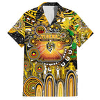 Personalised NAIDOC Week 2025 Tiger Football Family Matching Off Shoulder Maxi Dress and Hawaiian Shirt Aboriginal Dot Painting