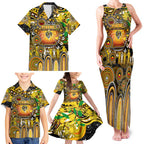 Personalised NAIDOC Week 2025 Tiger Football Family Matching Tank Maxi Dress and Hawaiian Shirt Aboriginal Dot Painting