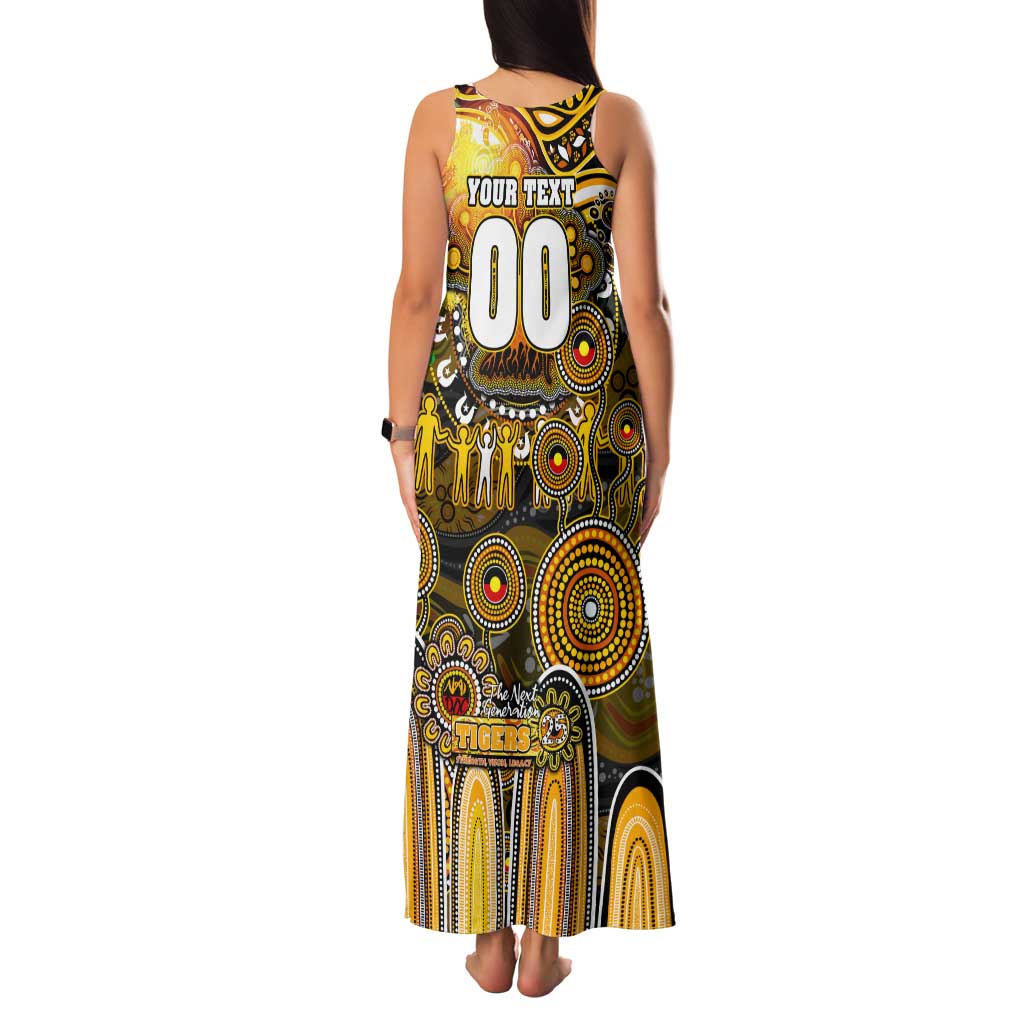 Personalised NAIDOC Week 2025 Tiger Football Family Matching Tank Maxi Dress and Hawaiian Shirt Aboriginal Dot Painting