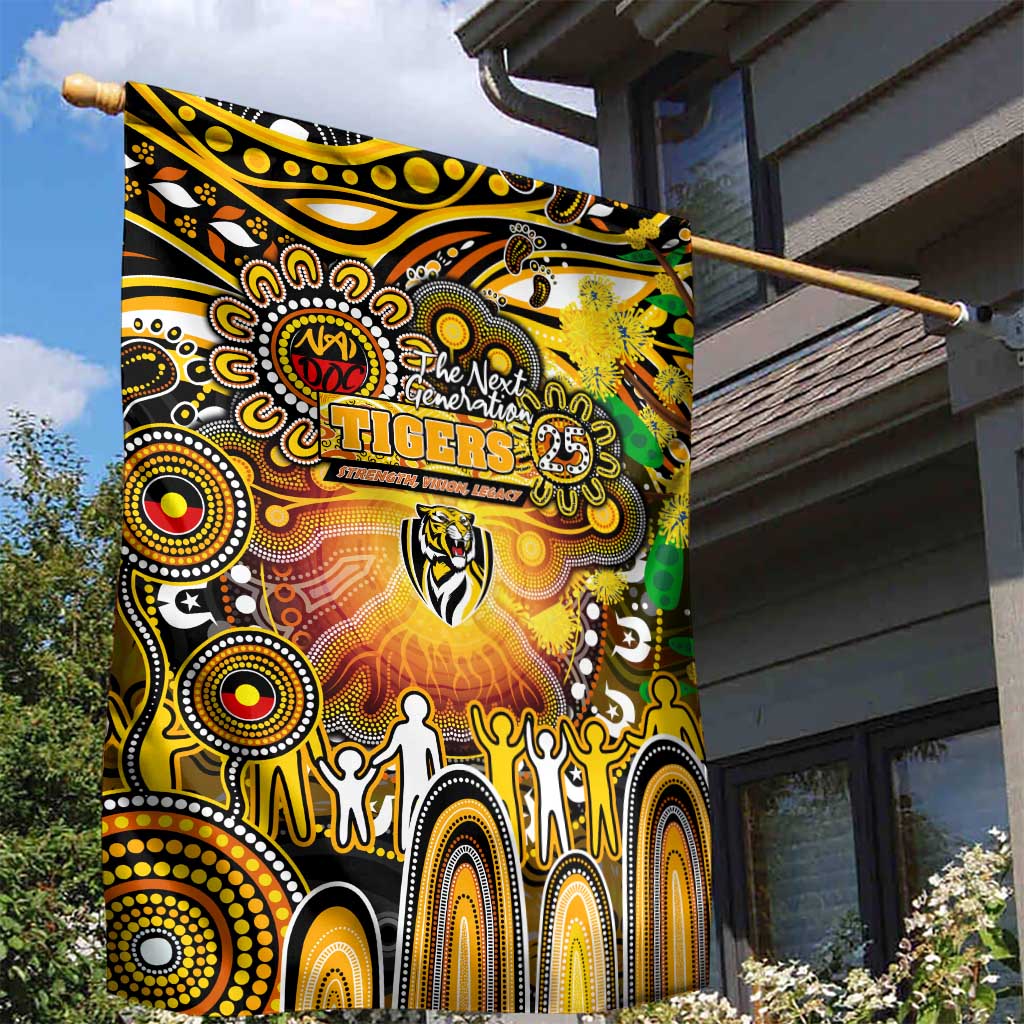NAIDOC Week 2025 Tiger Football Garden Flag Aboriginal Dot Painting