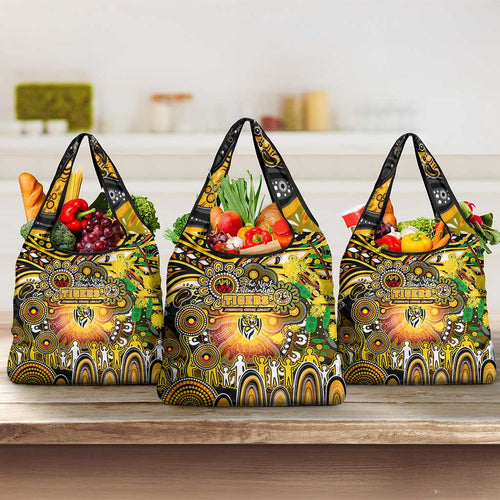 NAIDOC Week 2025 Tiger Football Grocery Bag Aboriginal Dot Painting