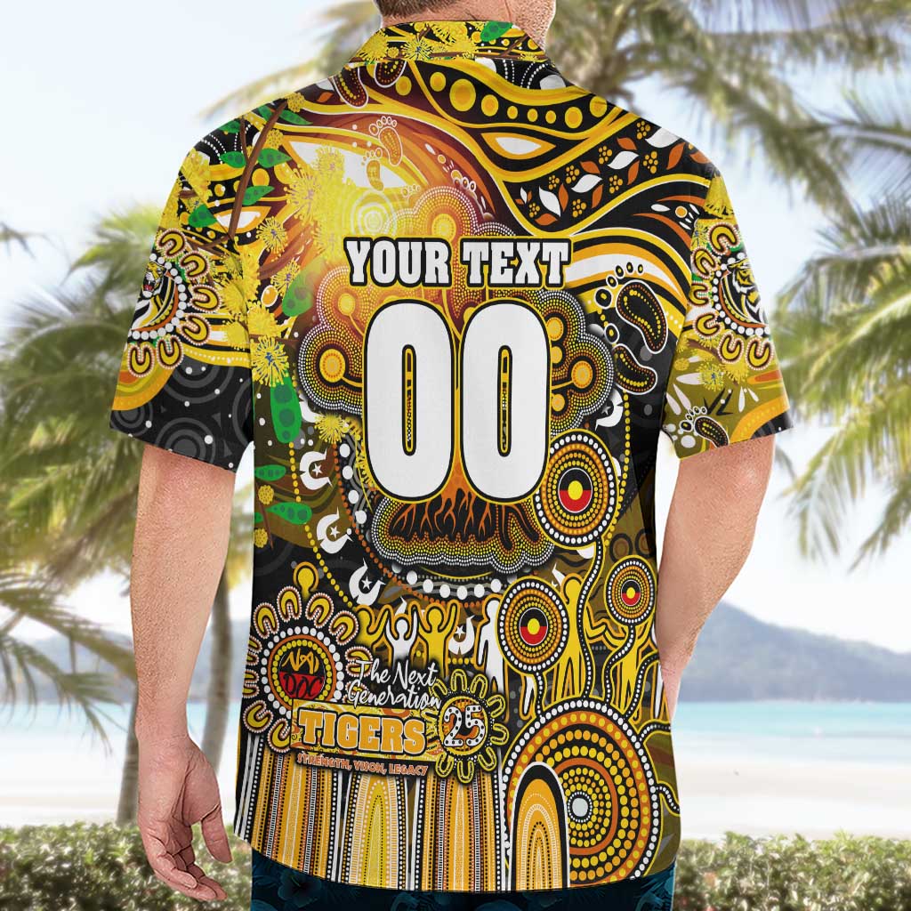 Personalised NAIDOC Week 2025 Tiger Football Hawaiian Shirt Aboriginal Dot Painting