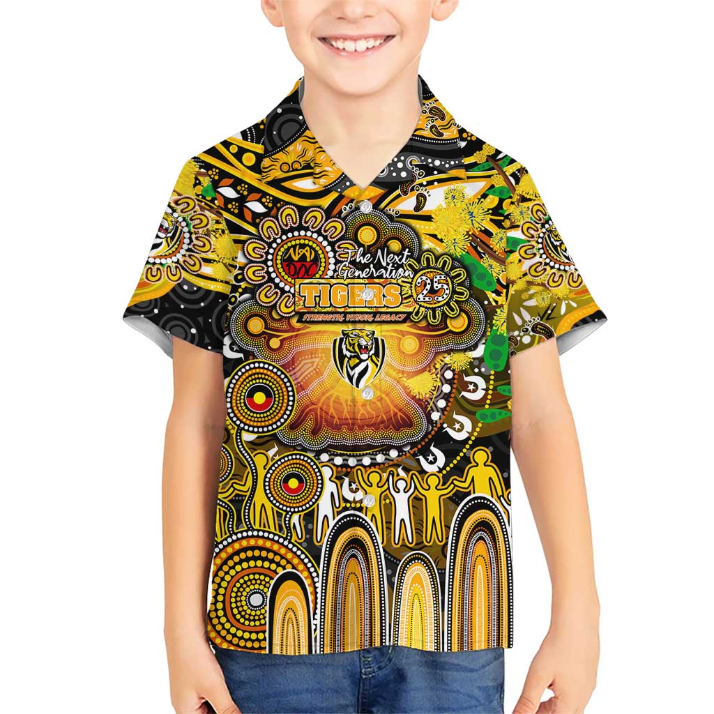 Personalised NAIDOC Week 2025 Tiger Football Hawaiian Shirt Aboriginal Dot Painting