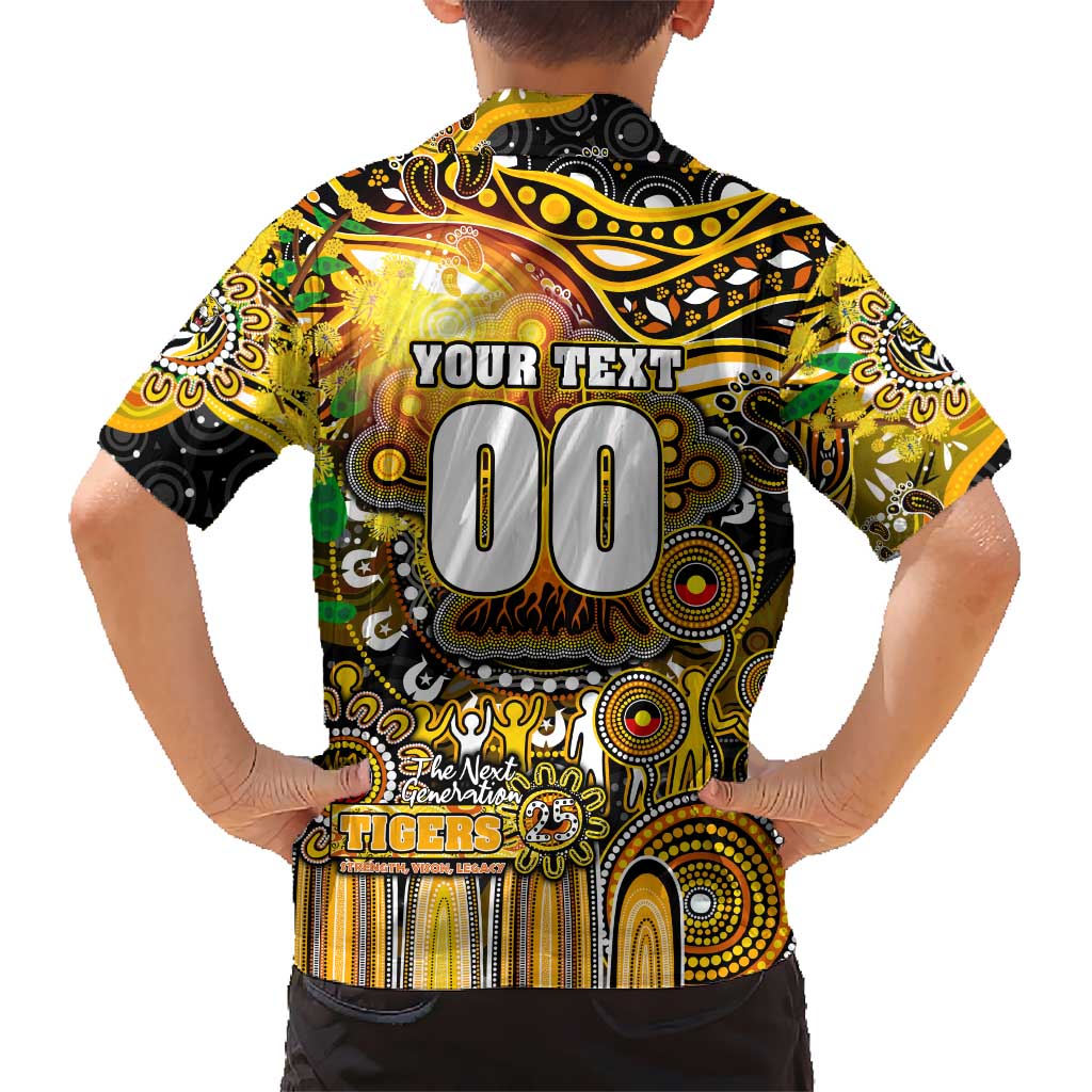 Personalised NAIDOC Week 2025 Tiger Football Hawaiian Shirt Aboriginal Dot Painting