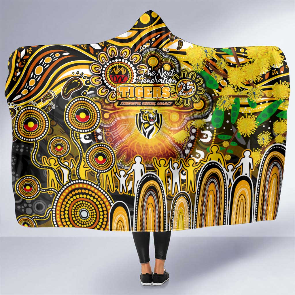 NAIDOC Week 2025 Tiger Football Hooded Blanket Aboriginal Dot Painting