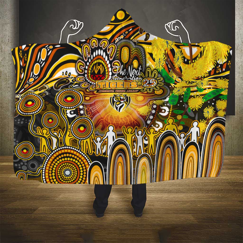NAIDOC Week 2025 Tiger Football Hooded Blanket Aboriginal Dot Painting