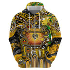 Personalised NAIDOC Week 2025 Tiger Football Hoodie Aboriginal Dot Painting
