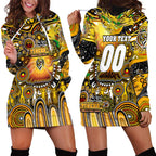 Personalised NAIDOC Week 2025 Tiger Football Hoodie Dress Aboriginal Dot Painting