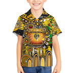 Personalised NAIDOC Week 2025 Tiger Football Kid Hawaiian Shirt Aboriginal Dot Painting