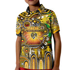 Personalised NAIDOC Week 2025 Tiger Football Kid Polo Shirt Aboriginal Dot Painting