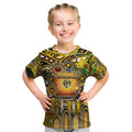 Personalised NAIDOC Week 2025 Tiger Football Kid T Shirt Aboriginal Dot Painting