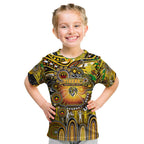 Personalised NAIDOC Week 2025 Tiger Football Kid T Shirt Aboriginal Dot Painting