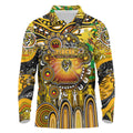 Personalised NAIDOC Week 2025 Tiger Football Long Sleeve Polo Shirt Aboriginal Dot Painting