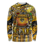 Personalised NAIDOC Week 2025 Tiger Football Long Sleeve Shirt Aboriginal Dot Painting