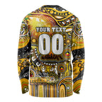 Personalised NAIDOC Week 2025 Tiger Football Long Sleeve Shirt Aboriginal Dot Painting