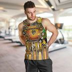 Personalised NAIDOC Week 2025 Tiger Football Men Tank Top Aboriginal Dot Painting