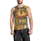 Personalised NAIDOC Week 2025 Tiger Football Men Tank Top Aboriginal Dot Painting