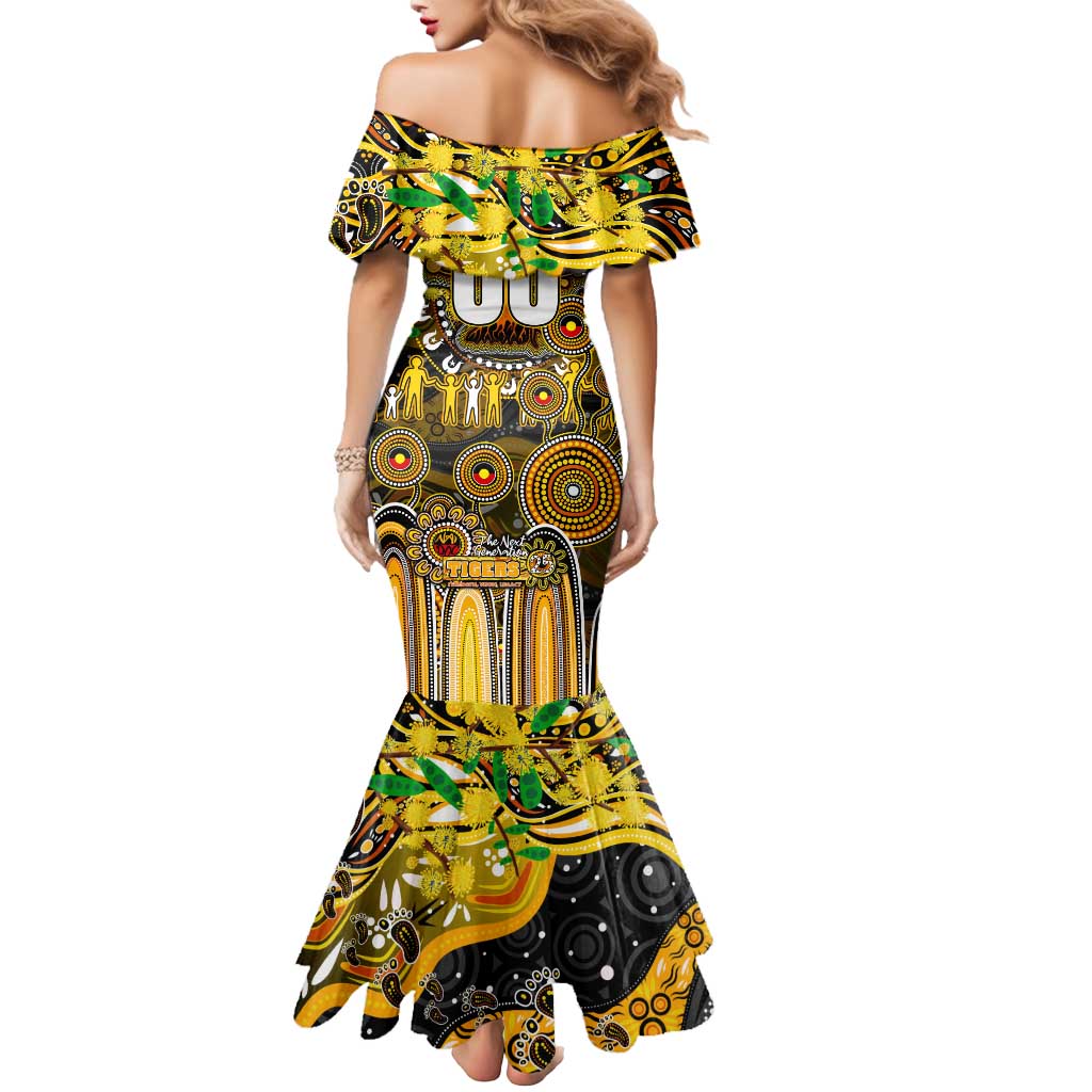 Personalised NAIDOC Week 2025 Tiger Football Mermaid Dress Aboriginal Dot Painting