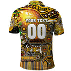 Personalised NAIDOC Week 2025 Tiger Football Polo Shirt Aboriginal Dot Painting