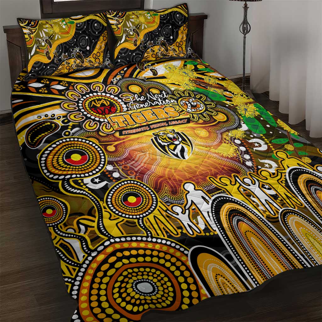 NAIDOC Week 2025 Tiger Football Quilt Bed Set Aboriginal Dot Painting
